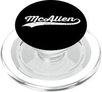 McAllen Texas Vintage Cursive Nom de ville américain Retro Sports PopSockets PopGrip pour MagSafe