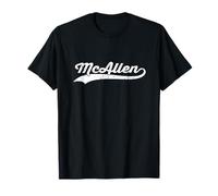 McAllen Texas Vintage Cursive Nom de ville américain Retro Sports T-Shirt
