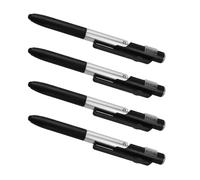 MCAOAL 4 pièces stylets rétractables pointe stylos à bille 1.0mm d ' écriture lisse lumière LED en métal stylos à bille pointe moyenne stylets en métal