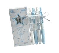 MCAOAL 4Pcs Gel Ruban Dentelle 0, 5MM Gel Rétractable Encres à Séchage Rapide pour Journal Prise de Notes Fournitures de Bureau Scolaire Rose Examen Écriture Lisse Séchage Rapide Poignée Rose