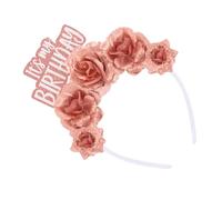 MCAOAL Accessoire de cheveux de célébration Bandeau champagne C ' est mon anniversaire Cerceau de cheveux Accessoires de photos Tenue de fête mémorable Couvre-chef de célébration d ' anniversaire