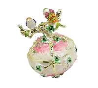 MCAOAL Boîte à bibelots exquise, étui à bijoux en forme d ' oiseau double, boîte de rangement d ' accessoires pour présenter des accessoires délicats, revêtement de bijoux d ' oiseaux