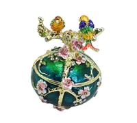 MCAOAL Boîte à bibelots exquise, étui à bijoux en forme d ' oiseau double, boîte de rangement d ' accessoires pour présenter des accessoires délicats, revêtement de bijoux d ' oiseaux