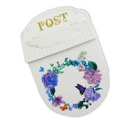 MCAOAL Boîtes aux lettres de jardin vintage décoratives à suspendre en fer avec revêtement résistant aux intempéries Installation facile Style antique Boîte aux lettres pour jardin