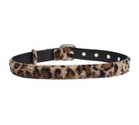 MCAOAL Ceinture extensible imprimée léopard, conception en tissu doux pour femmes et hommes, boucles sécurisées, usage quotidien, tenue décontractée