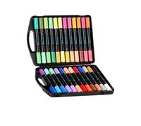 MCAOAL Ensemble de marqueurs de peinture acrylique à pointe douce, stylos marqueurs acryliques pour dessiner des cartes de vœux, faire du scrapbooking et du journal, marqueurs sûrs