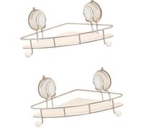 MCAOAL Étagère de résistante à la Rouille, Double Pont en Acier Inoxydable ABS, unité de Salle de Bain Murale, Installation Rapide, Rangement Simple pour Salle de Bain