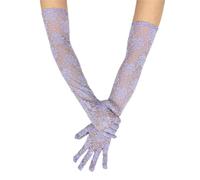 MCAOAL Evalte Lot de 2 gants de soirée en dentelle tendance pour soirées, mariages, dentelle confortable, Violet, taille unique