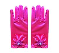 MCAOAL Gants blancs pour adultes pour les fêtes de deuil Smokedo Défilés Gants de costume Halloween Blanc Filles Garçons Cosplay Suspies Garçons Filles Robe pour le théâtre, Rouge chiné, taille unique