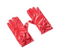 MCAOAL Gants blancs pour adultes pour les fêtes de deuil Smokedo Défilés Gants de costume Halloween Blanc Filles Garçons Cosplay Suspies Garçons Filles Robe pour le théâtre, rouge, taille unique