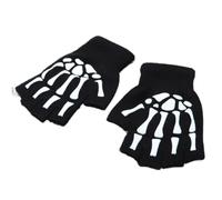 MCAOAL Gants en tricot doux en peluche Étudiants Détails squelette pour enfants et femmes Accessoires photo Hiver Halloween Gants de sport d'extérieur, b, taille unique