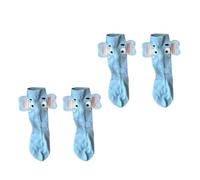 MCAOAL Joli Animal de Bande Dessinée Au-dessus Du Genou Bonneterie 2 Duos Mélange De Polyester Supplémentaire Ventilé À Manches Longues Plan Belle Imprimé Animal Femelle Longue Bonneterie