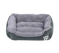 MCAOAL Lit pour Animaux de Compagnie avec nid de Coussin en, Dark Green | Panier pour chien antidérapant avec coussin en fourrure, canapé doux et beau pour animaux de et moyenne