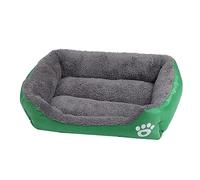 MCAOAL Lit pour Animaux de Compagnie avec nid de Coussin en, Grass Green | Panier pour chien antidérapant avec coussin en fourrure, canapé doux et beau pour animaux de et moyenne