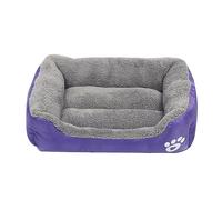 MCAOAL Lit pour Animaux de Compagnie avec nid de Coussin en, Purple | Panier pour chien antidérapant avec coussin en fourrure, canapé doux et beau pour animaux de et moyenne