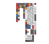 MCAOAL Lot complet de 136 touches simples et minimalistes pour différents modèles de clavier, 10 mm de hauteur, commutateurs MX PBT