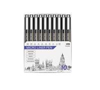 MCAOAL Lot de 10 stylos à dessin techniques à lignes fines, ensemble de stylos à doublure pour architectes et designers avec construction ABS, à dessin, marqueurs d ' art à doublure fine