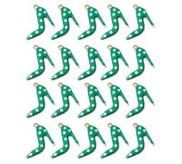 MCAOAL Lot de 20 Breloques de Chaussures à Talons Hauts en Acier Inoxydable pour la Fabrication de Bijoux, Accessoires et Porte-clés Faits à la Main, embellissements de Breloques de à Talons Hauts