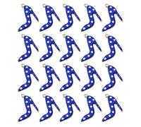 MCAOAL Lot de 20 Breloques de Chaussures à Talons Hauts en Acier Inoxydable pour la Fabrication de Bijoux, Accessoires et Porte-clés Faits à la Main, embellissements de Breloques de à Talons Hauts