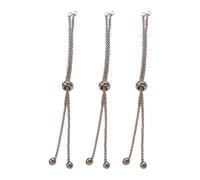 MCAOAL Lot de 3 chaînes d ' Extension de Bijoux artisanaux, chaîne de Traction à Longueur réglable pour Collier, connecteur de élégant en Acier Inoxydable