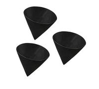 MCAOAL Lot de 3 doublures de panier de fleurs en forme de cône 30,5/35,6/40,6 cm en tissu non tissé à suspendre pour pot de fleurs noir en feutre respirant pour la santé des racines