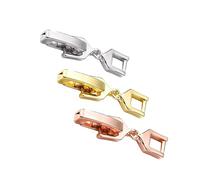MCAOAL Lot de 3 rallonges de chaîne en métal pour Bijoux, Boucles d ' Extension de, parfaites pour Ajuster la Longueur du, Fermoir d ' Extension de Collier