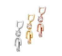MCAOAL Lot de 3 rallonges de chaîne en métal pour Bijoux, Boucles d ' Extension de, parfaites pour Ajuster la Longueur du, Fermoir d ' Extension de Collier