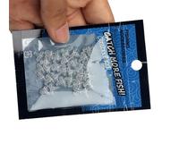 MCAOAL Lot de 30 perles de pêche de rechange en plastique transparent - Double trou en croix ovale - Raccord à 3 voies - Perle transparente - Facile à utiliser - Double trou