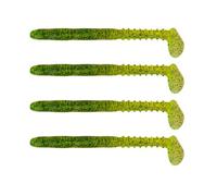 MCAOAL Lot de 4 leurres souples artificiels en T - Pagaie souple - Swimbaits - Pagaie durable - Swimbaits - Pêche coulante