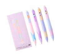 MCAOAL Lot de 4 stylos à encre gel effaçables avec pointe fine de 0, 5 mm, gomme supérieure et poignée pour notes de cours et utilisation professionnelle