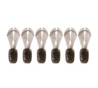 MCAOAL Lot de 6 sels pour appâts souples en plastique - Effet flottant naturel - Option de couleur - Poids léger pour un transport facile - Sel - Valorisation des appâts de pêche