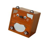 MCAOAL Organisateurs de tiroirs en bois multifonctionnels, boîte de rangement de bureau avec impression de dessin animé vibrante pour l ' étude et l ' espace de travail, stockage Esktop