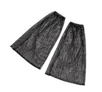 MCAOAL Représentations sur scène Jambières haute élasticité Design évasé Couvre-jambes avec paillettes scintillantes pour festival, événement, fête, spectacles, Noir , taille unique