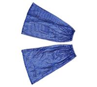 MCAOAL Représentations sur scène Jambières haute élasticité Design évasé Couvre-jambes avec paillettes scintillantes pour festival, événement, fête, spectacles, bleu marine, taille unique