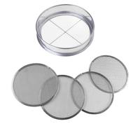 MCAOAL Tamis de sol en acier inoxydable pour jardinage 20,3 cm de diamètre avec 4 tailles de filet interchangeables 0,7/1/3/5 mm Outil de jardinage professionnel