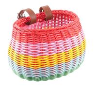 MCAOAL Vélo pour enfants - Panier de vélo étanche - Guidon avant - Pour fille et enfant - Avec sangle de fixation - En osier amovible