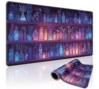 Mcapirivo Mystical Potion Bottles Tapis de souris de jeu 80 x 40 cm | Tapis de bureau XXL, base en caoutchouc antidérapant et bords cousus - Tapis de souris imperméable étendu pour PC/ordinateur