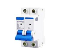 MCB NXB-63 2P AC MCB Courbe C 400V | Mini disjoncteur DZ47 Rail Din, 10A 16A 20A 25A 32A 40A 63A(125A)