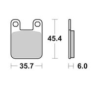 TRW Plaquettes de frein avant Organic MCB535EC pour Peugeot 50 Buxy 94- / 50 Squab 94-98