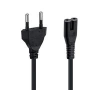 Mcbazel 1.5M Câble d'alimentation EU Plug C7 Bipolaire 2 Câble pour PS5 / PS4 / PS3 / Xbox Série X/S - Noir