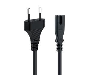 Mcbazel 1.5M Câble d'alimentation EU Plug C7 Bipolaire 2 Câble pour PS5 / PS4 / PS3 / Xbox Série X/S - Noir