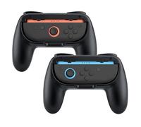 Mcbazel 2 Pack Poignées Joy-Con pour Nintendo Switch 2 avec Fonction de Charge, Poignées Durables en ABS avec Design Ergonomique, Kit d’Adaptateurs pour Grips de Manettes Nintendo Switch 2 Joy-Con