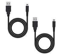 Mcbazel 2 Pièces Câble de Charge USB pour Nintendo DSI/2DS/2DS XL/3DS/3DS XL/New 2DS/New 3DS/DSI XL - Noir, 1,2M Chargeur