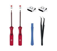 Mcbazel [2 Pièces] Port de Charge USB-C Nintendo Switch - Connecteur de Remplacement HAC-001, avec Outil d'Ouverture | Compatible Switch Standard (Non OLED, Non Switch Lite)