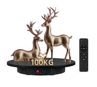 Mcbazel 360° Platine Tournante Électrique 42cm Photographie Professionnelle Platine 100KG Platine Tournante Motorisée Automatique Présentoir Rotatif à 360 Degrés pour Vidéo/Bijoux/Montres - Noir