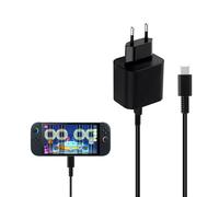 Mcbazel Adaptateur Secteur 60W pour Switch/Switch 2/OLED/Lite/Steam Deck/Contrôleurs Switch Pro Chargeur Secteur avec Câble USB-C de 1,5 M pour Station d'accueil TV, Alimentation Rapide