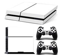 Mcbazel Autocollant antidérapant Autocollant en Vinyle Peau Couverture Plaques adhésives Autocollantes pour PS4 d'origine Uniquement (Pas pour PS4 Slim/Pro) Tout Blanc