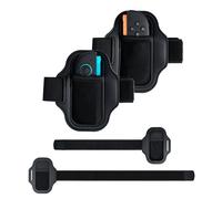 Mcbazel Bande de Jambe pour Manette de Jeu pour Switch/Switch 2 Joycon Joystick, Bande Elastique Ajustable avec Support en PVC, Maille Respirante, 40cm et 60cm-Noir