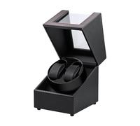 Mcbazel Boîte de Remontoir Double Montre, USB-DC Charge Double Remontoir Automatique En Fiber De Carbone Double Boîte De Montre Rotative - Noir/Rouge