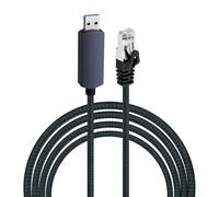 Mcbazel Câble Adaptateur USB 3.0 vers RJ45 Ethernet 2m, Câble Réseau à Vitesse Gigabit pour Ordinateur Portable, Bureau, Windows - Idéal pour les Jeux en Ligne, le Streaming, et les Téléchargements de